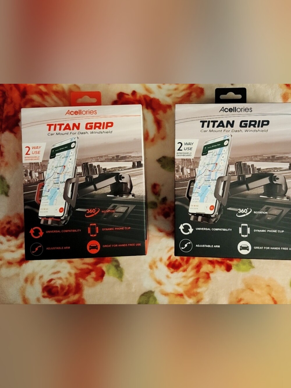Black Titan Grip Car Phone Mount - Dashboard & Windshield